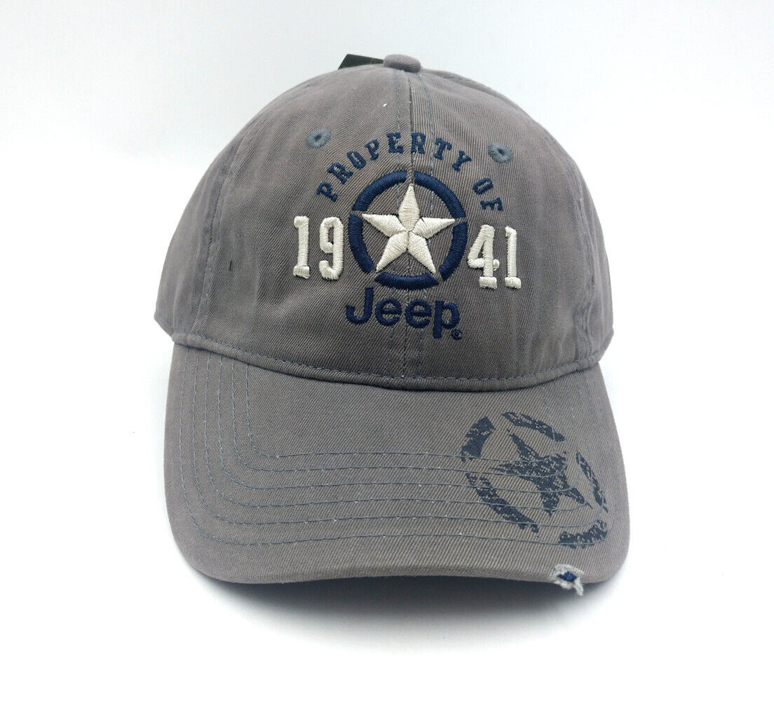 Jeep 1941 Hat Sport Baseball Ball Cap Embroidery Men's Unisex Adjustable Grey