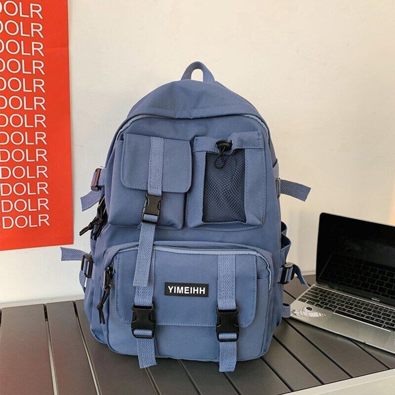 Pocket Backpack Men Canvas Bag Laptop Backpacks Student School Bags Women