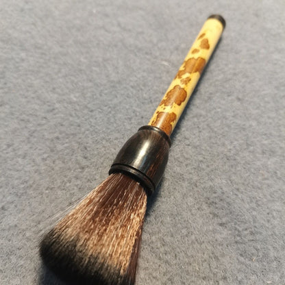 Natural Xiangfei Bamboo Tea Brush Vintage Ebony Inlay Teapot Cleaning Accessory