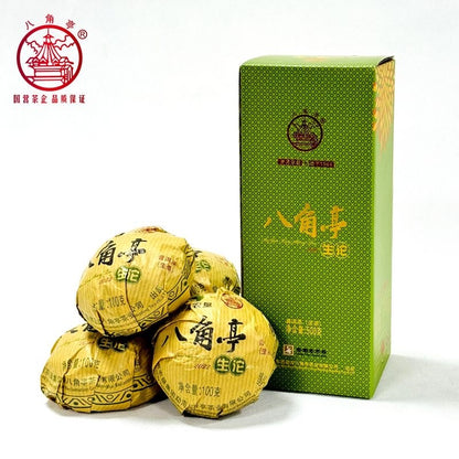 Yunnan Menghai Ba Jiao Ting Sheng Tuo Cha Bulang Mt. Pu'er Tea Raw 500g Box