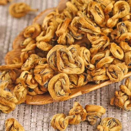 500g Premium Golden Snail Dian Hong Jin Luo Handmade Pure Bud Yunnan Black Tea