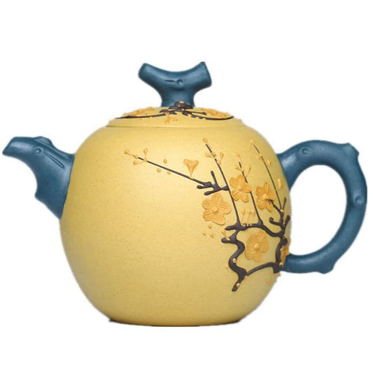 280ml Yixing Purple Clay Pot Handmade Plum Blossom Teapot Kung Fu Tea Set