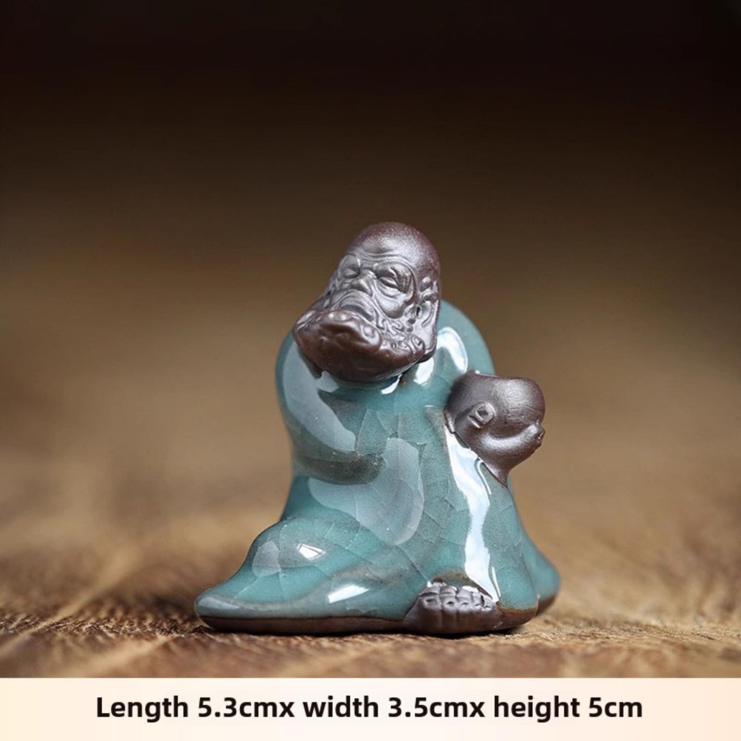 Bodhidharma Tea Pet Ornament 5.3cm Kung Fu Tea Table Decoration Tea Ceremony