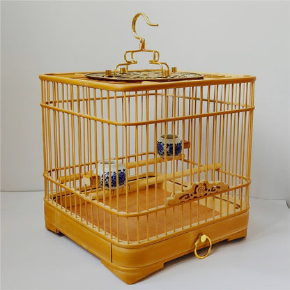 Exquisite Handmade Chinese Bamboo Wood Bird Cage Birdcage