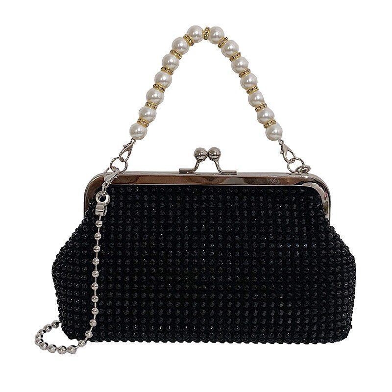 Shell Purse 19*22*13*6cm Crossbody Bag Small Kiss Lock Handbag Synthetic Leather