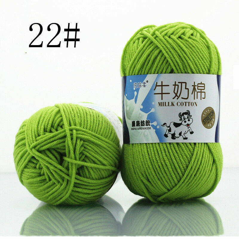 Hot Sale 50g Hand-woven Chunky Yarn Soft Milk Cotton Knitting Baby wool yarn