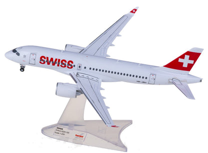 1:200 Herpa Swiss AIRBUS A220-100 Passenger Airplane Diecast Aircraft Model