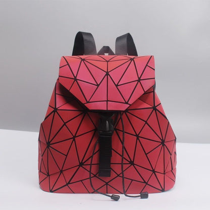 Backpack School Bag Geometric Rhombus Luminous Large Computer Bags Softback 1 PC