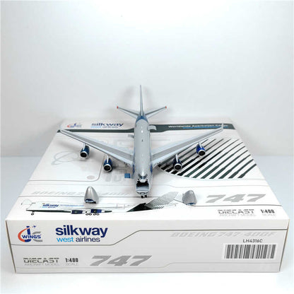 1:400 JC Wings Silkway west airlines BOEING B747-400F Airplane Diecast Model