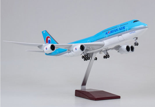 47CM 1:160 KOREAN AIR BOEING 747-8 Passenger Airplane Landing gears Resin Model