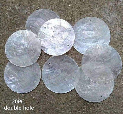 Wind Chime Pendant Accessories 10-20Pcs Natural Shell Round Slices DIY Ornaments