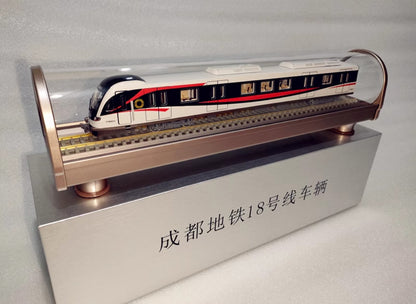 1:68 43CM Chengdu Metro Line 18 Passenger Car Trains Vehicle Diecast Model
