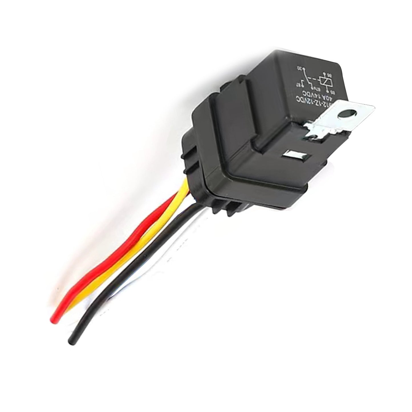 DC 12V 4Pin Automobile Relay Waterproof Integrated Wired Auto Relay Holder