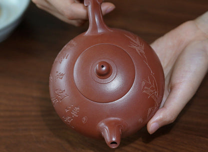 350cc chinese Yixing Handmade Zisha teapot QingShui Clay RuYi Gongfu Hu Tea Pot