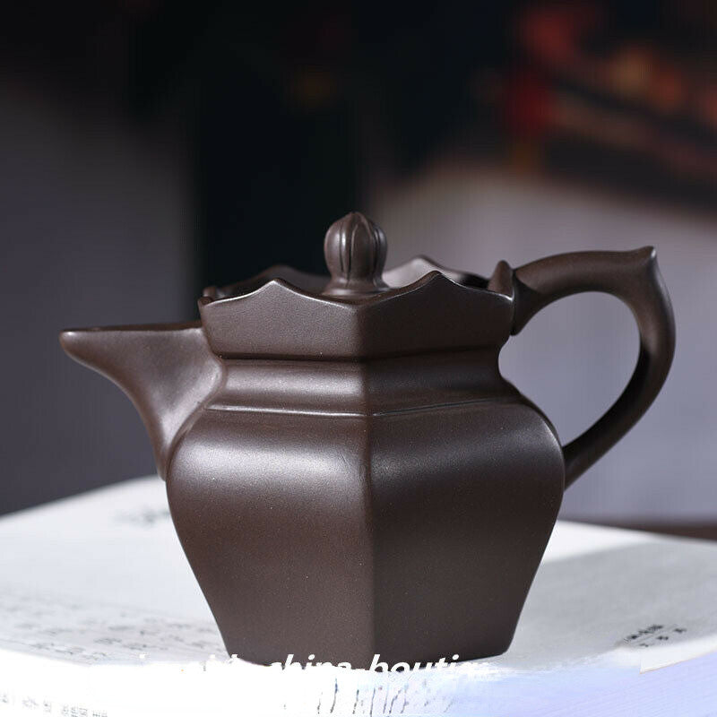 230ML Chinese Yixing Zisha Pottery Teapot Handmade Monk Hat Pot Kung Fu Tea Pot