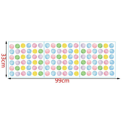 Wall Stickers Vinyl Multi-Color Polka Dots Kids Boys Girls Bedroom Circle Decals