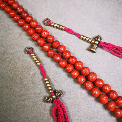 Gandhanra 5mm Brass Tibetan Buddhist Mala Bead Counters Prayer Bead Counters