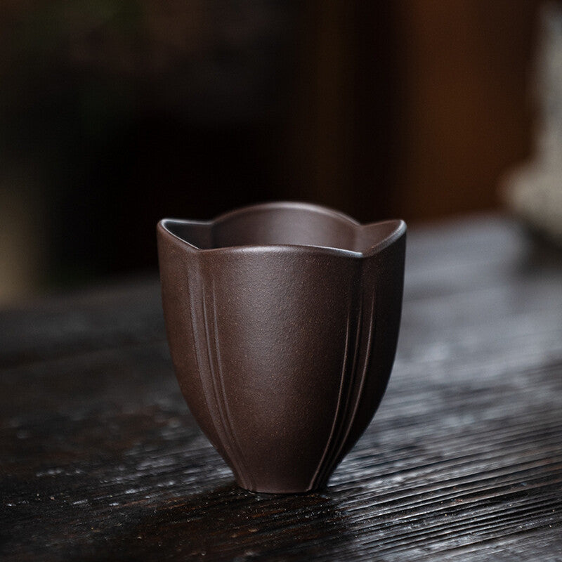 One Real Yixing Zisha Tea Cup Petal Design Original Ore Kungfu Teacup Master Cup