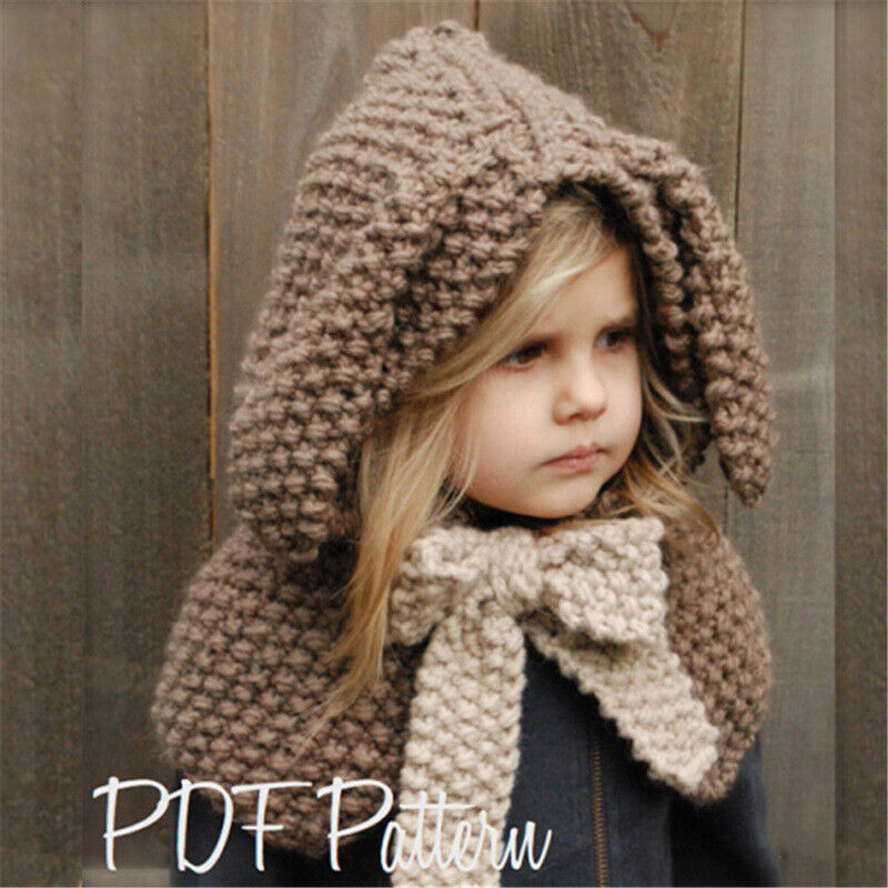 Cute Animals Style Girls Hats Scarf Set Winter Kids Knitting Hat Neckerchief