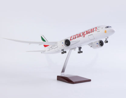 1:130 43CM Ethiopian BOEING 787 Airplane Landing Gear Resin Aircraft Plane Model