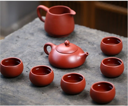 Original Ore Real Yixing Zisha Dahongpao Clay Tea Set Pot Pitcher Cup Handmade