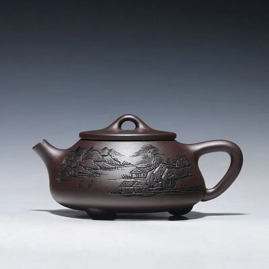 260ml Yixing Purple Clay Teapot Handmade Filter Xishi Tea Pot Chinese Authentic