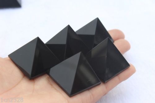 10pcs NATURAL OBSIDIAN CRYSTAL PYRAMIDS POLISHED HEALING WHOLESALE AAA