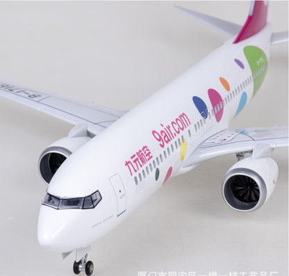 1:85 47CM 9air BOEING 737 MAX Passenger Airplane Landing gear Resin Plane Model