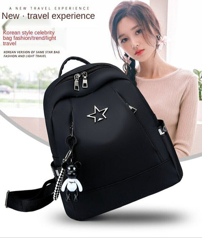 Oxford Cloth Schoolbag Solid Color Fashion Large Capacity Waterproof Bags Female