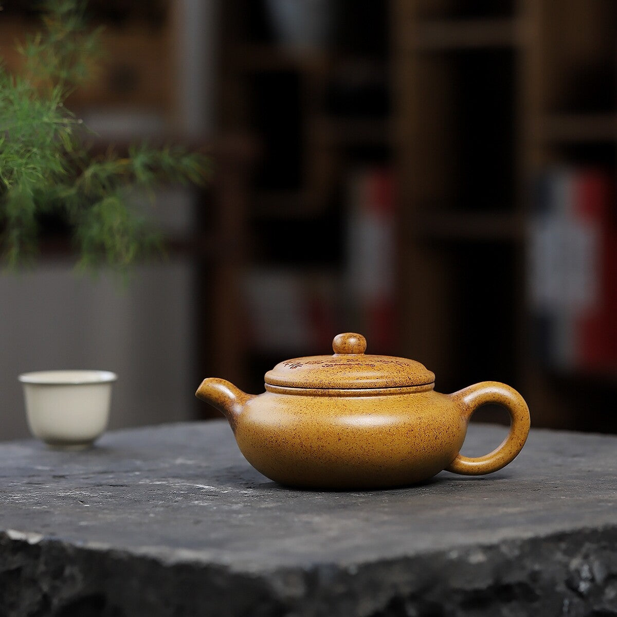 300ml Tea Pot 9 Infuser Holes Yixing Zisha Duan Clay Master Pot Flat Antique Pot