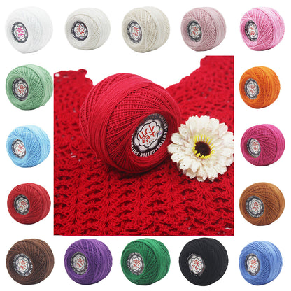 Hot Sale 50g Soft Cotton Thread Yarn Knitting Crochet Lace Embroidery Yarn