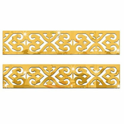 Wall Mirror Stickers 30Pcs 5*5CM 3D Waist Line Acrylic Decorations Living Rooms