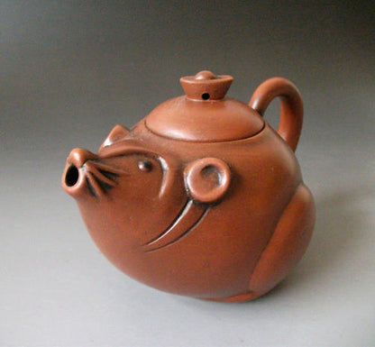Chinese Purple Clay zisha YIXING Pottery Teapot Mouse shape