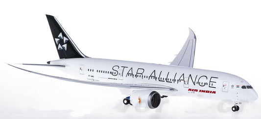 1:200 28CM Hogan AIR INDIA STAR ALLIANCE BOEING 787-8 Airplane ABS Plastic Model