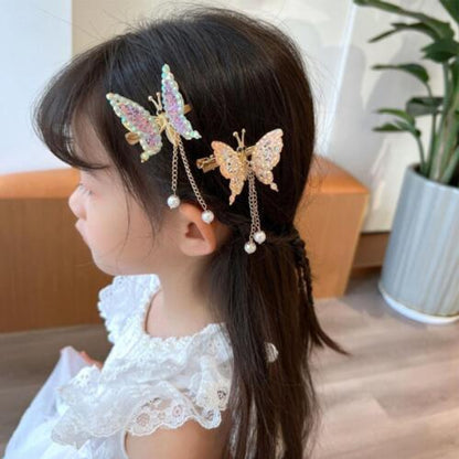 Moving Butterfly Pearl Hair Clips Flying Shiny Rhinestone Hairpin Barrettes Best