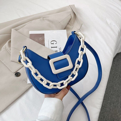 Handbag Shoulder Bag Leather Crossbody Bags Women Hit Color Messenger Bags 130CM
