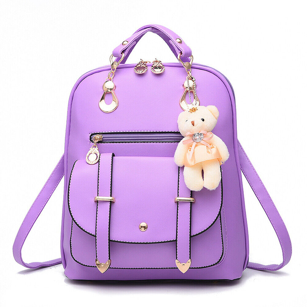 Women Backpack PU Leather School Bag Satchel Travel Bag Handbags Rucksack
