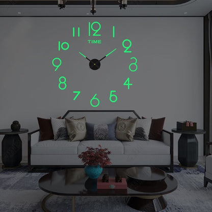 DIY Wall Clocks Creative Acrylic Punch-Free Luminous Living Room Home Decor 16in