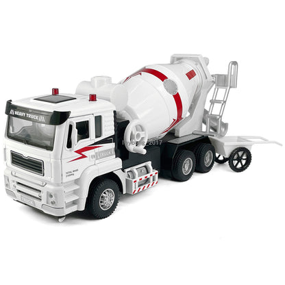 1/40 Cement Mixer Toy Truck Model Construction Equipment Diecast Boys Toys White