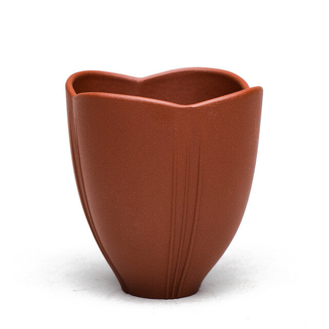 One Real Yixing Zisha Tea Cup Petal Design Original Ore Kungfu Teacup Master Cup