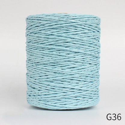 Hand Knitting Yarns 280-300M Natural Raffia Straw Colorful Crochet Threads Rolls