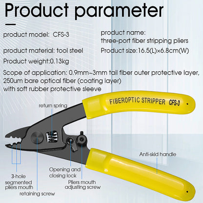 FTTH Cfs-3 Port Three Cfs-3 Optical Fiber Stripping Pliers Stripper Tool
