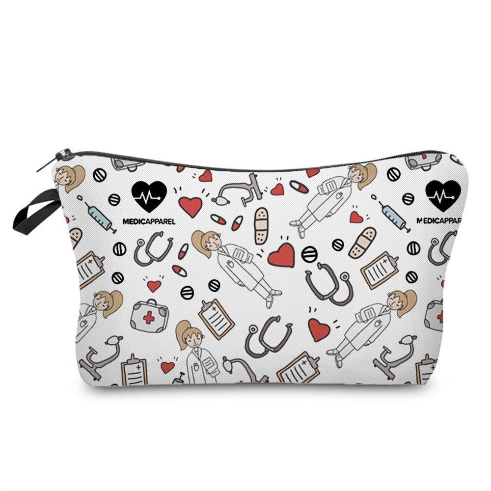 Cosmetic Bags Printed Makeup Bag Small Toiletry Bag Storage Purses 2*22*13.5 CM
