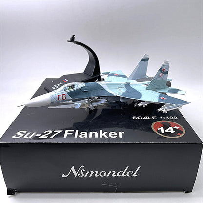 1/100 SU-27 Flanker Heavy Aircraft Fighter Aircraft Model Military Ornament