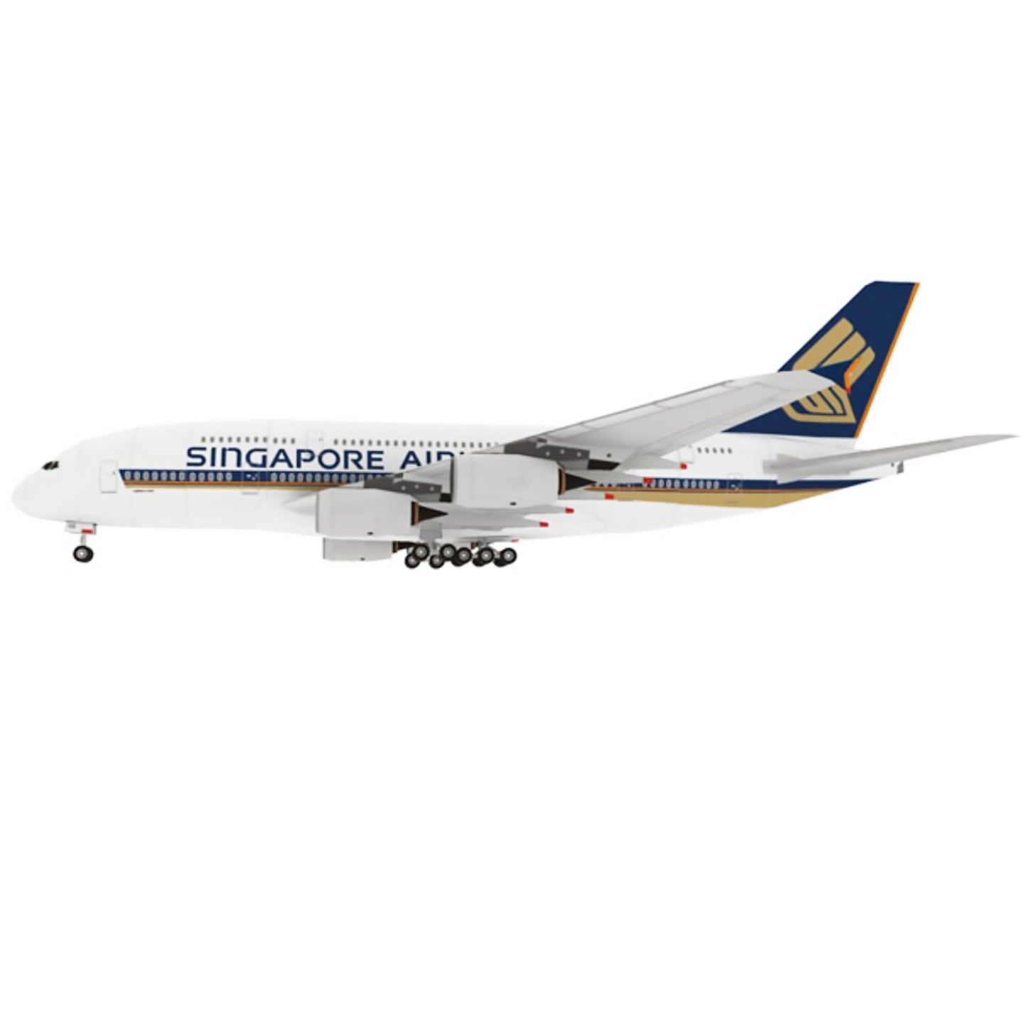 1/120 A380 Singapore Airline Civil Airliner Paper Plane Aircraft Unassembled