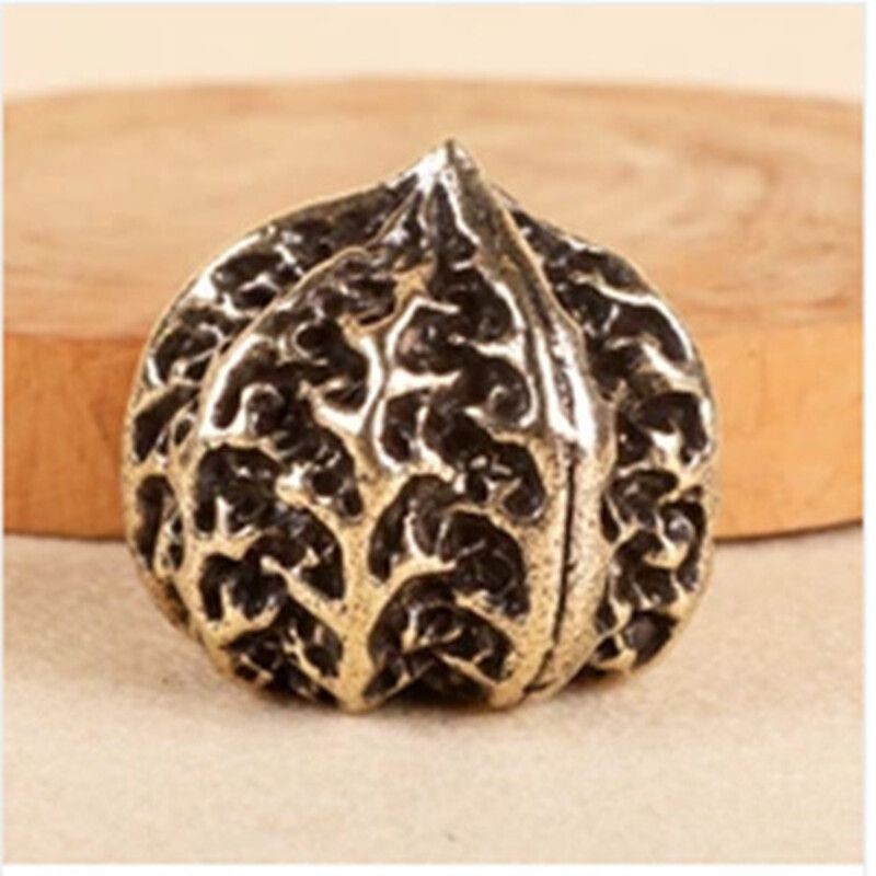 Solid Brass Walnut Hand Piece Wenwan Fitness Ball Tea Pet 200g a Pair