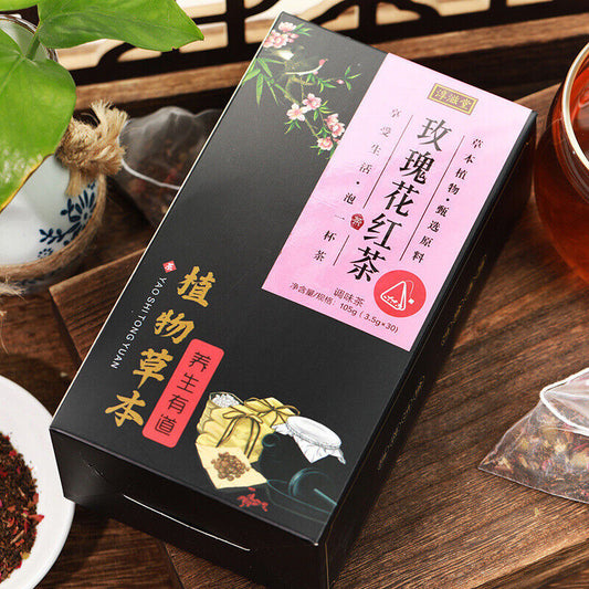 淳滋堂 Rose Red Tea Rose Tea Leaf Black Tea Triangle Bag Tea 105g(3.5gX30bags)