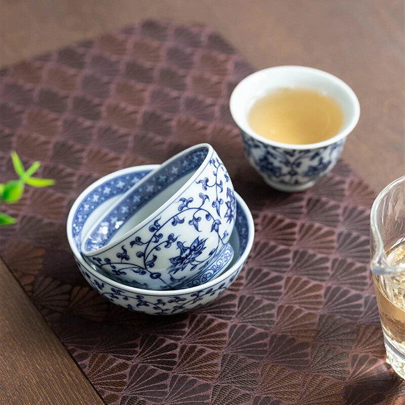 1Pc Chinese Blue and White Porcelain Teacup High-quality Ceramic Tea Cup Tea Set