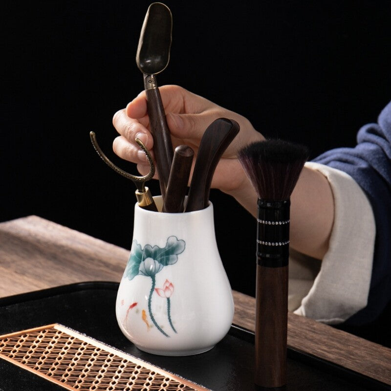 Fat Mutton Jade Porcelain Tea Set Handpainted Tea Pot Gaiwan Pitcher Tea Cup New