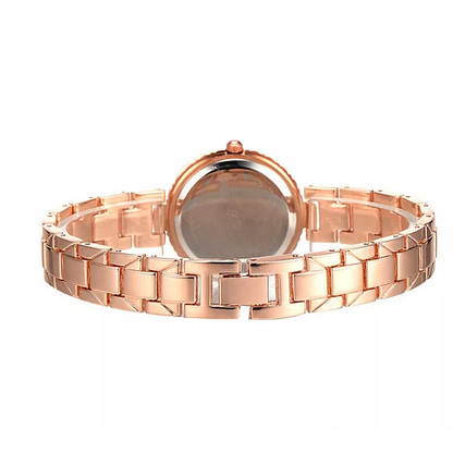 Reloj Para Mujeres Con Diamantes de Fantasia Simulado Cuarzo Pulsera Romantica